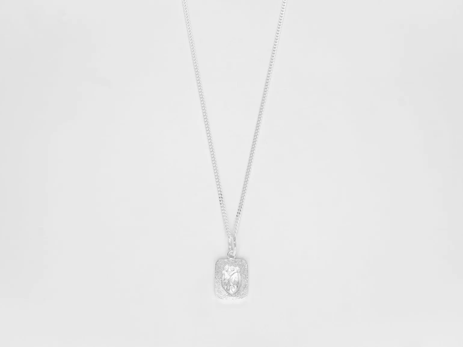 Cheap Square Heart Necklace (Debossed) Web Exclusive