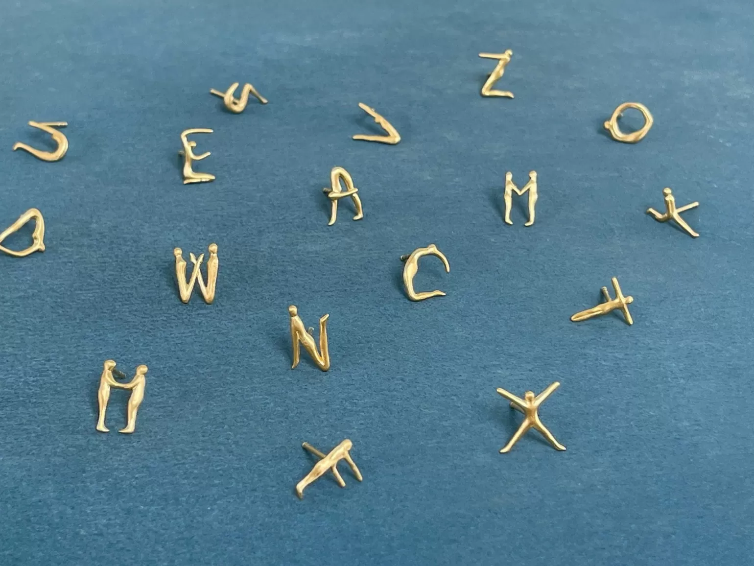 Best The Human Alphabet Earstud (18K Gold) Earrings